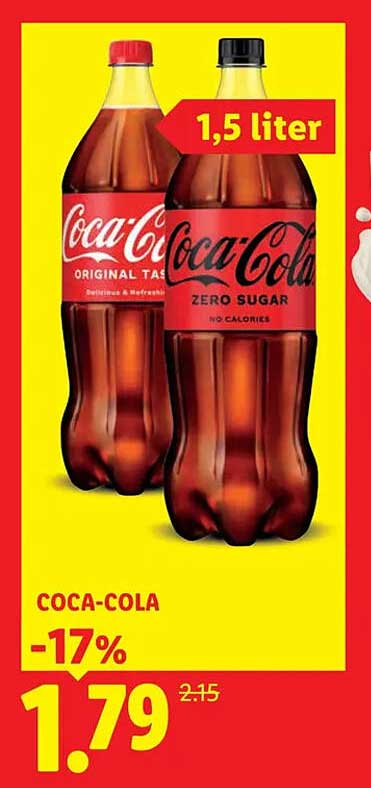 COCA-COLA 1,5 liter -17%