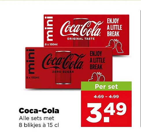 Coca-Cola Alle sets met 8 blikjes à 15 cl
