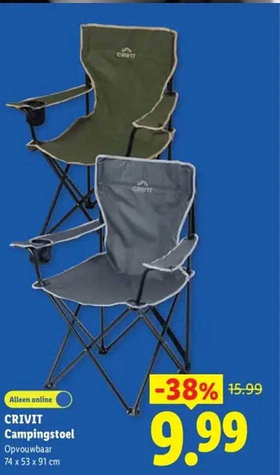 CRIVIT Campingstoel Opvouwbaar