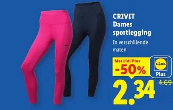 CRIVIT Dames sportlegging In verschillende maten Met Lidl Plus -50%