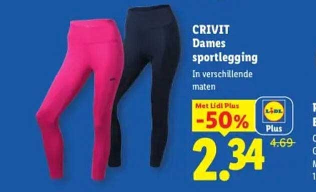 CRIVIT Dames sportlegging In verschillende maten Met Lidl Plus -50%