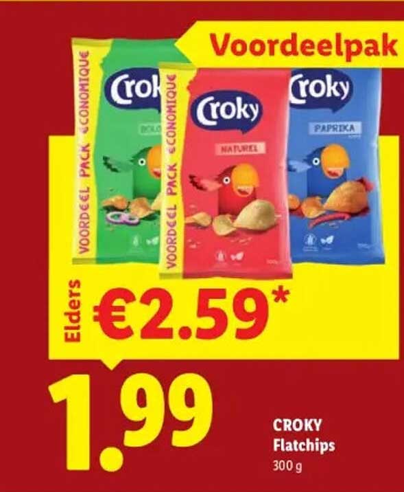 CROKY Flatchips 300 g Voordeelpakk