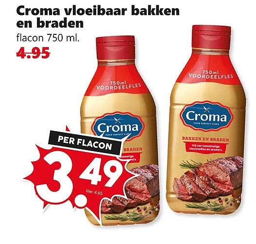 Croma vloeibaar bakken en braden