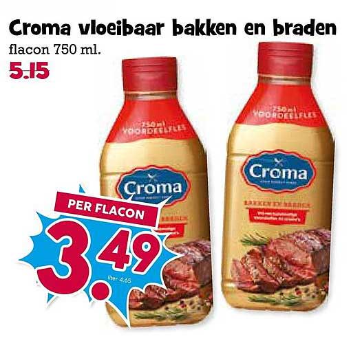 Croma vloeibaar bakken en braden