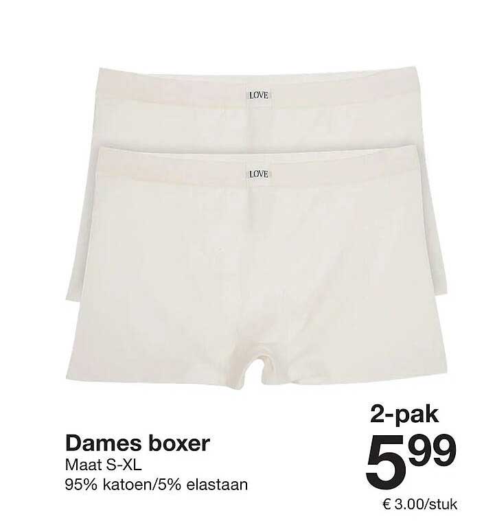 Dames boxer 2-pak