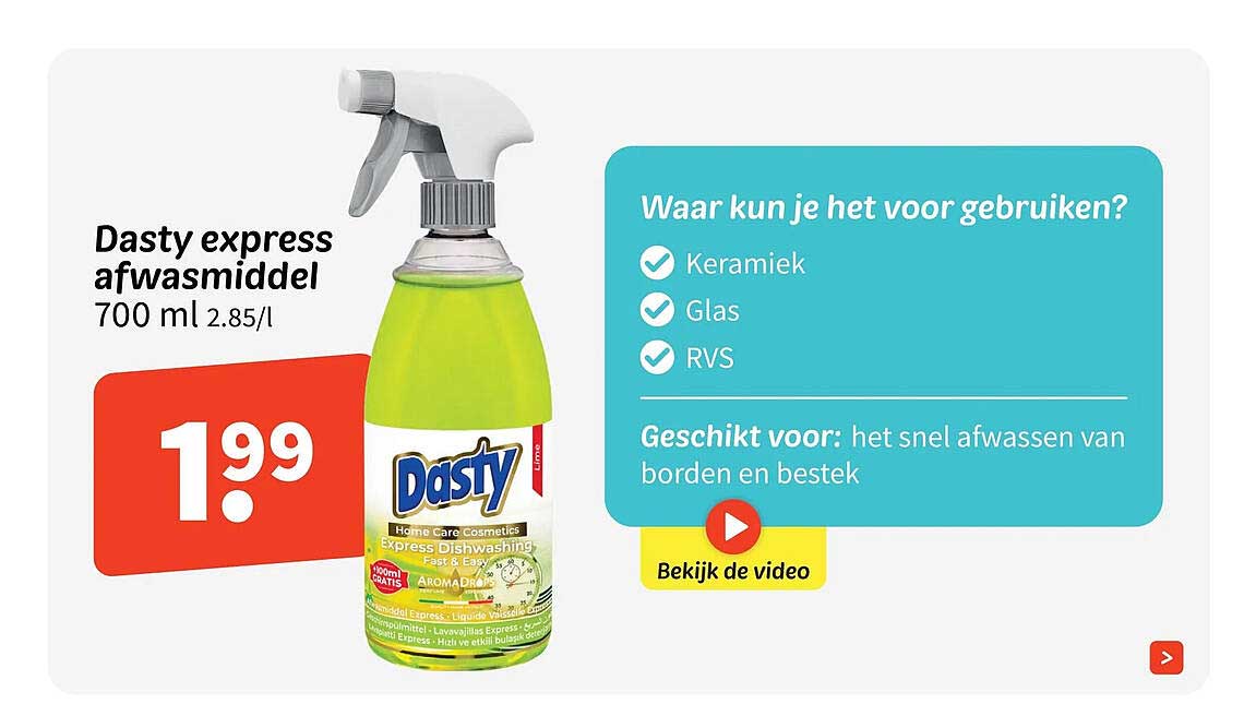 Dasty express afwasmiddel 700 ml