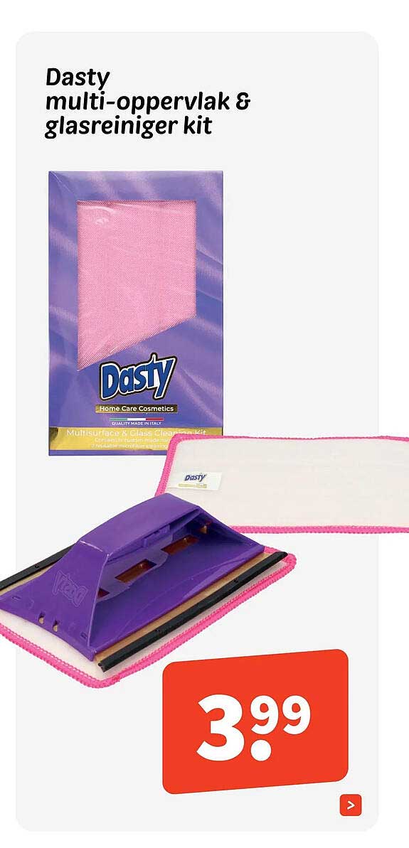 Dasty multi-oppervlak & glasreiniger kit