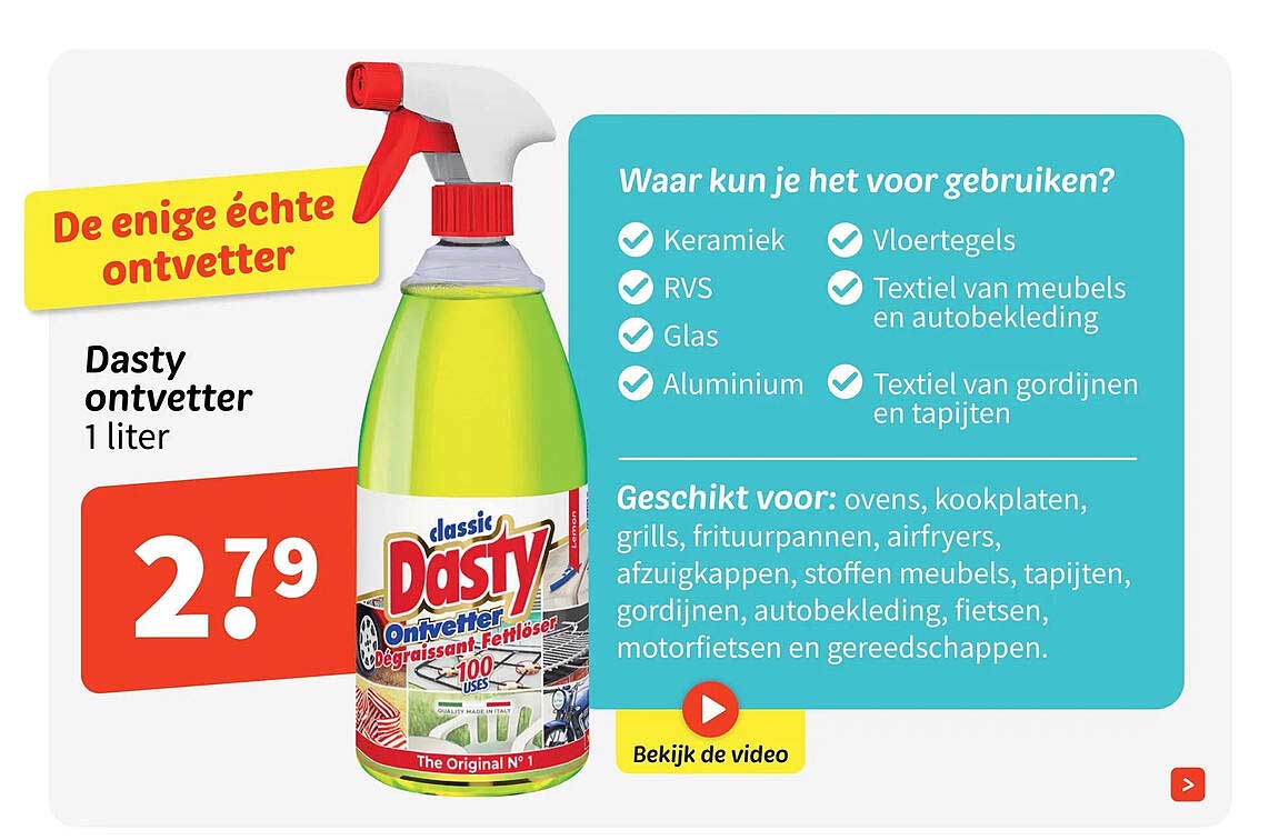 Dasty ontvetter 1 liter