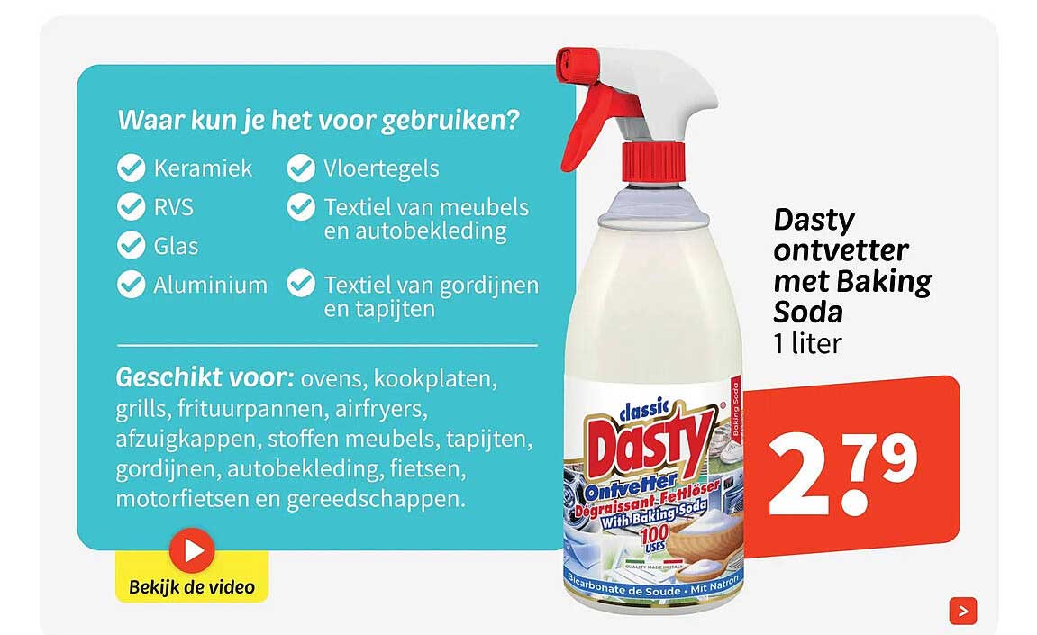 Dasty ontvetter met Baking Soda 1 liter