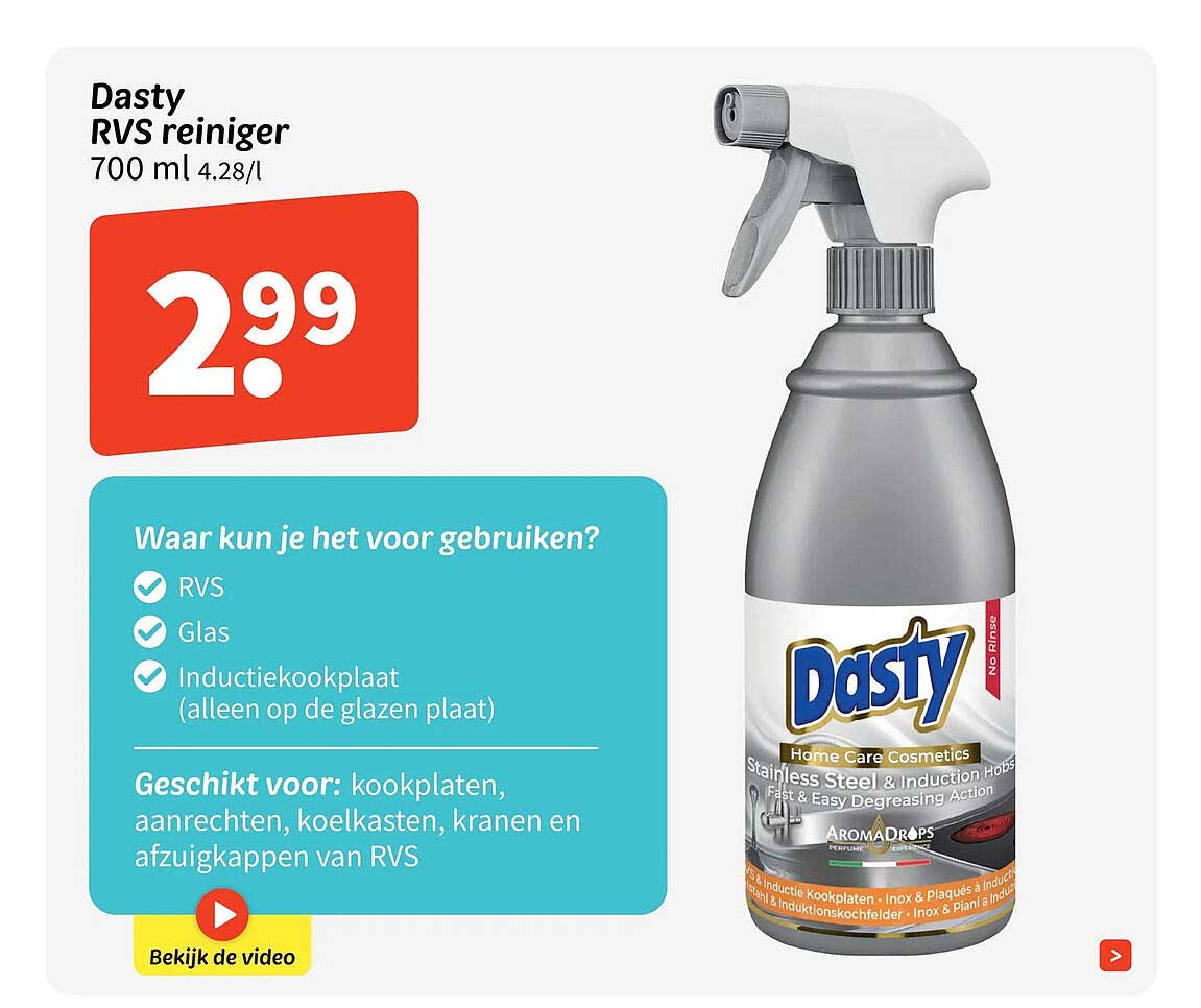 Dasty RVS reiniger 700 ml