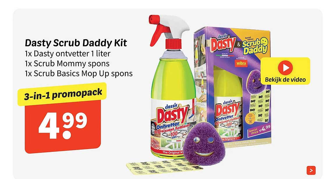 Dasty Scrub Daddy Kit 3-in-1 promopack
