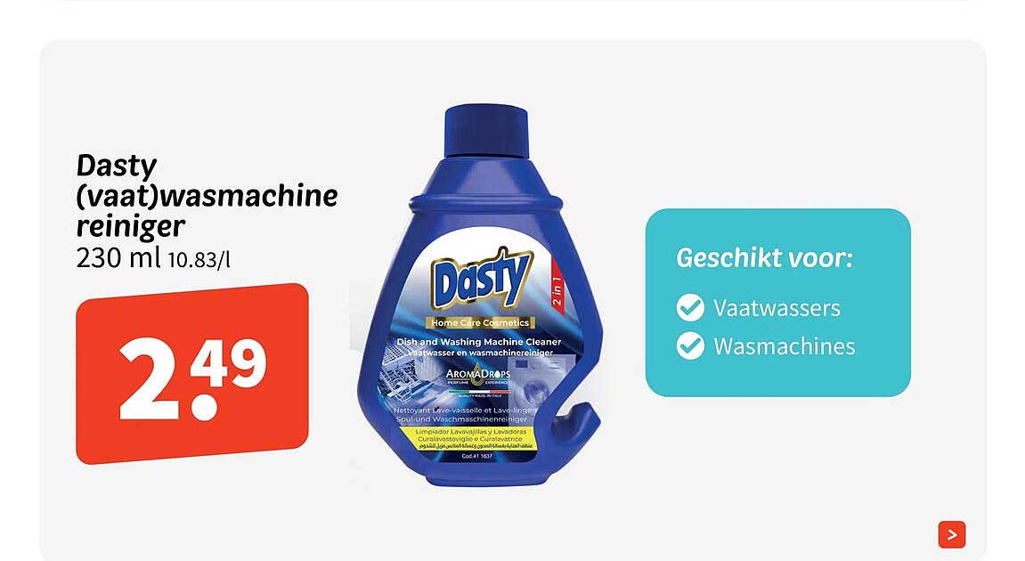 Dasty (vaat)wasmachine reiniger