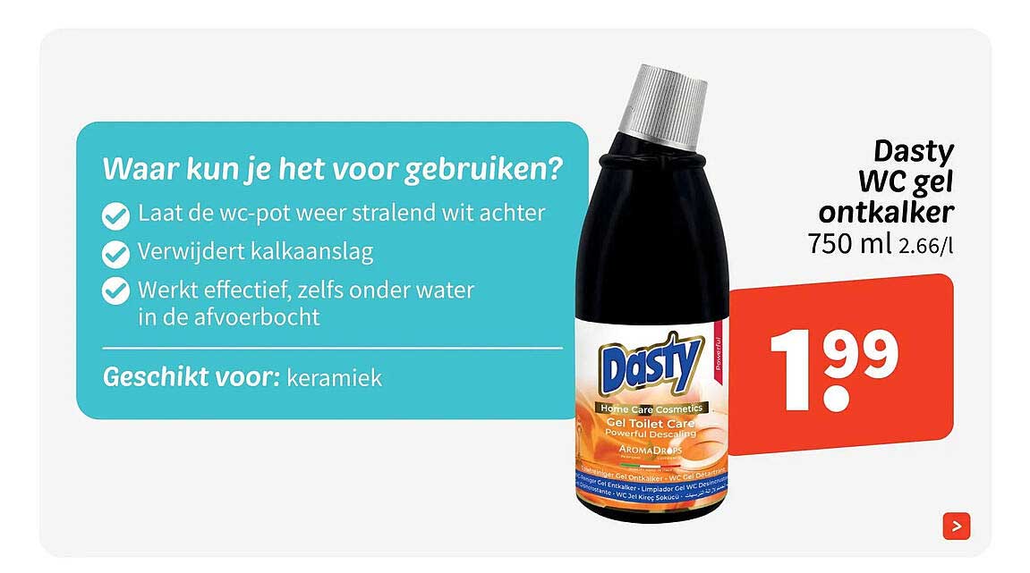 Dasty WC gel ontkalker