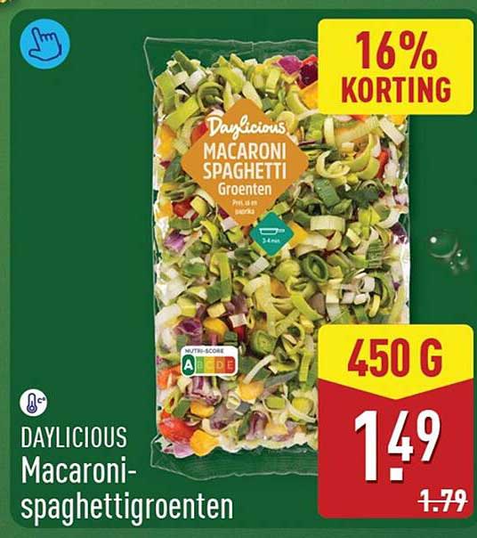 DAYLICIOUS Macaroni-spaghettigroenten 450 g 16% KORTING