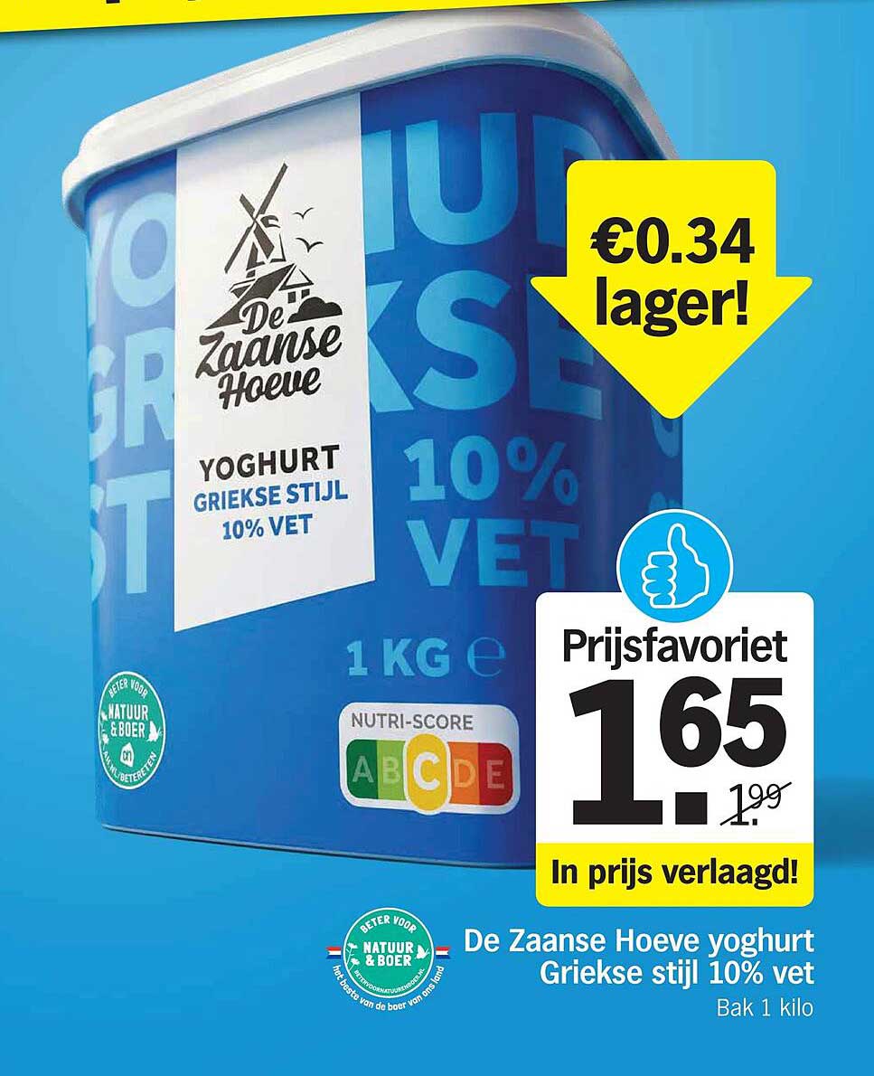 De Zaanse Hoeve yoghurt Griekse stijl 10% vet