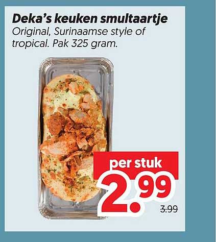 Deka's keuken smultaartje Original, Surinaamse style of tropical. Pak 325 gram.