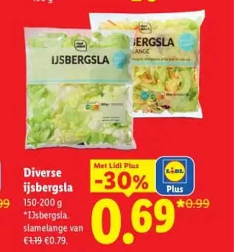 Diverse ijsbergsla -30%