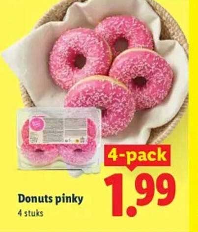 Donuts pinky 4 stuks 4-pack