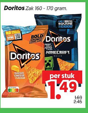 Doritos Zak 160 - 170 gram.