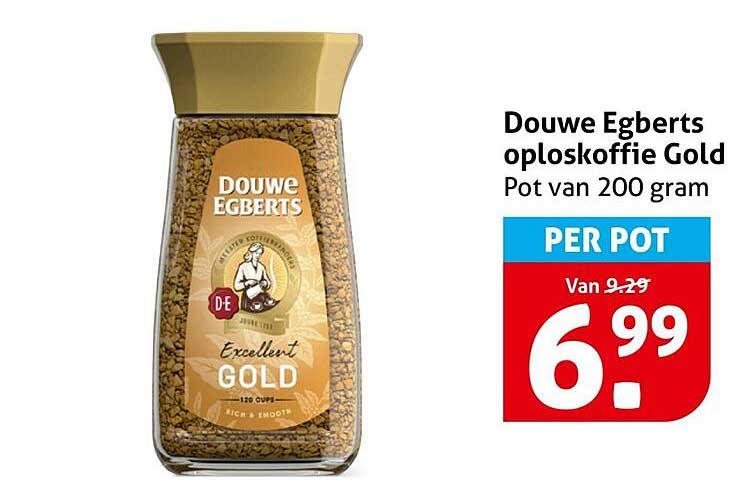 Douwe Egberts oploskoffie Gold Pot van 200 gram