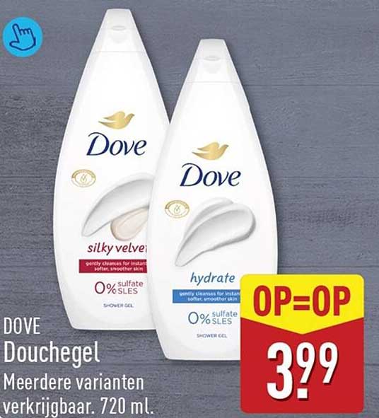 DOVE Douchegel Meerdere varianten verkrijgbaar. 720 ml. OP=OP