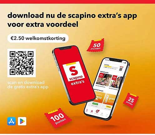 download nu de scapino extra's app voor extra voordeel