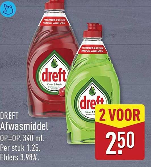 Dreft Afwasmiddel 2 voor 2,50