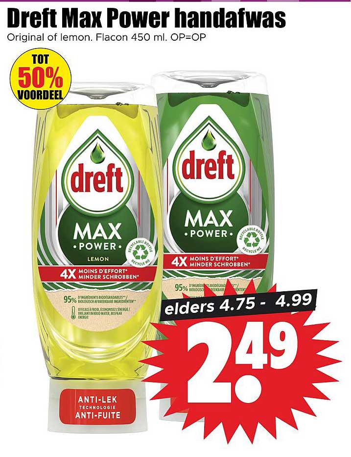 Dreft Max Power handafwas
