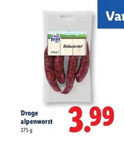 Droge alpenworst 275 g