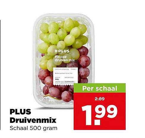 Druivenmix Schaal 500 gram