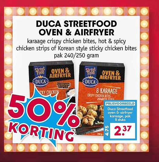 DUCA STREETFOOD OVEN & AIRFRYER 50% KORTING