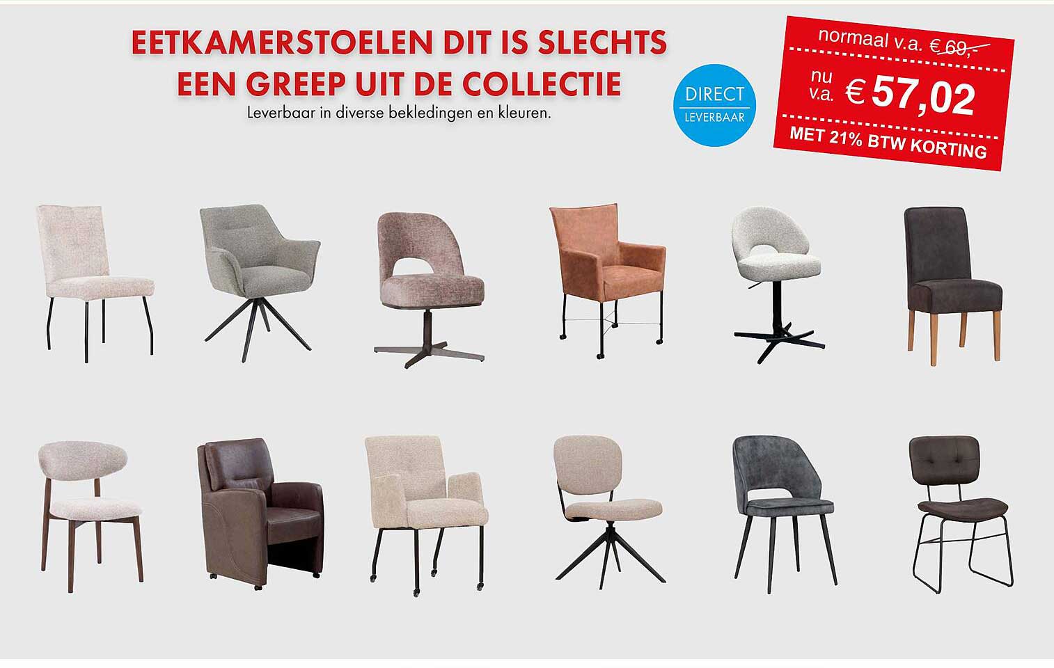 EETKAMERSTOELEN DIT IS SLECHTS EEN GREEP UIT DE COLLECTIE