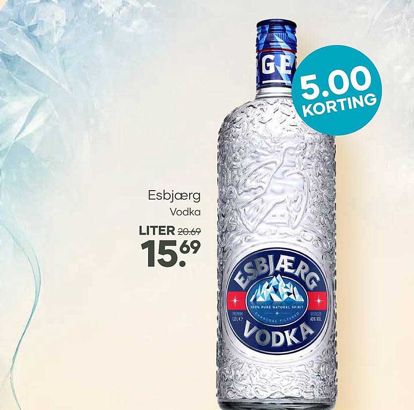 Esbjerg Vodka LITER 5.00 KORTING