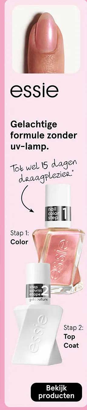 essie Gelachtige formule zonder uv-lamp.