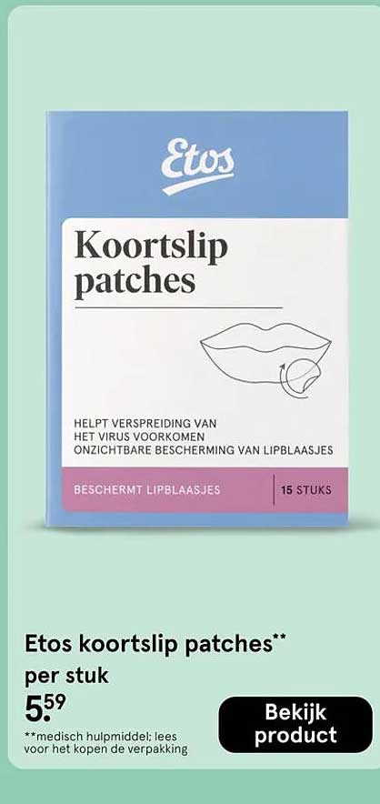 Etos koortslip patches** per stuk