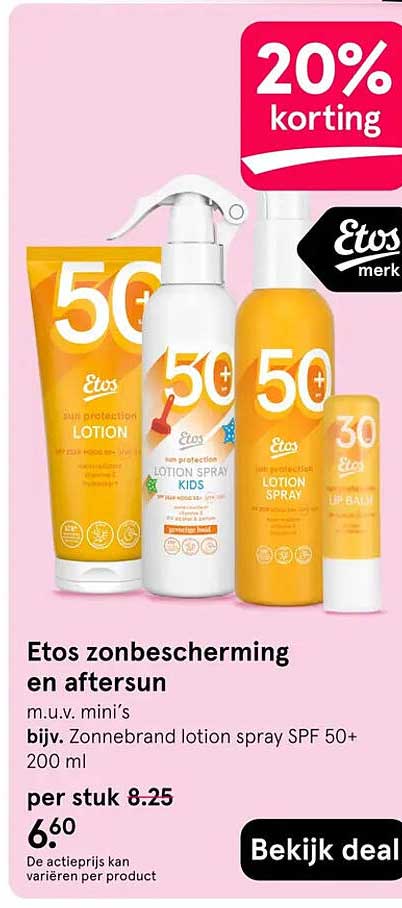 Etos zonbescherming en aftersun