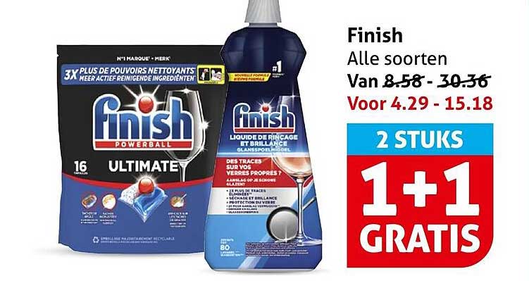 Finish Alle soorten 2 STUKS 1+1 GRATIS