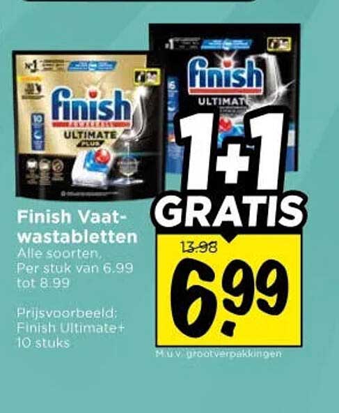 Finish Vaat-wastabletten 1+1 GRATIS