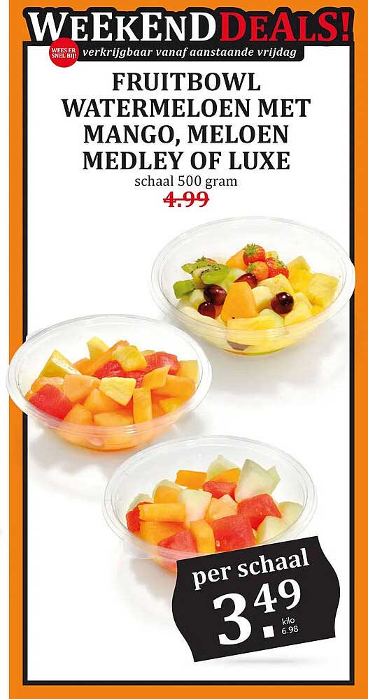 FRUITBOWL WATERMELOEN MET MANGO, MELOEN MEDLEY OF LUXE