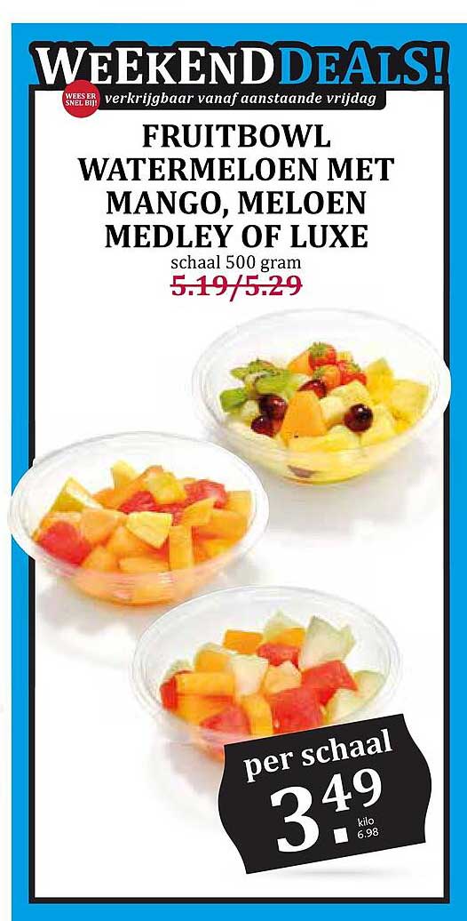 FRUITBOWL WATERMELOEN MET MANGO, MELOEN MEDLEY OF LUXE