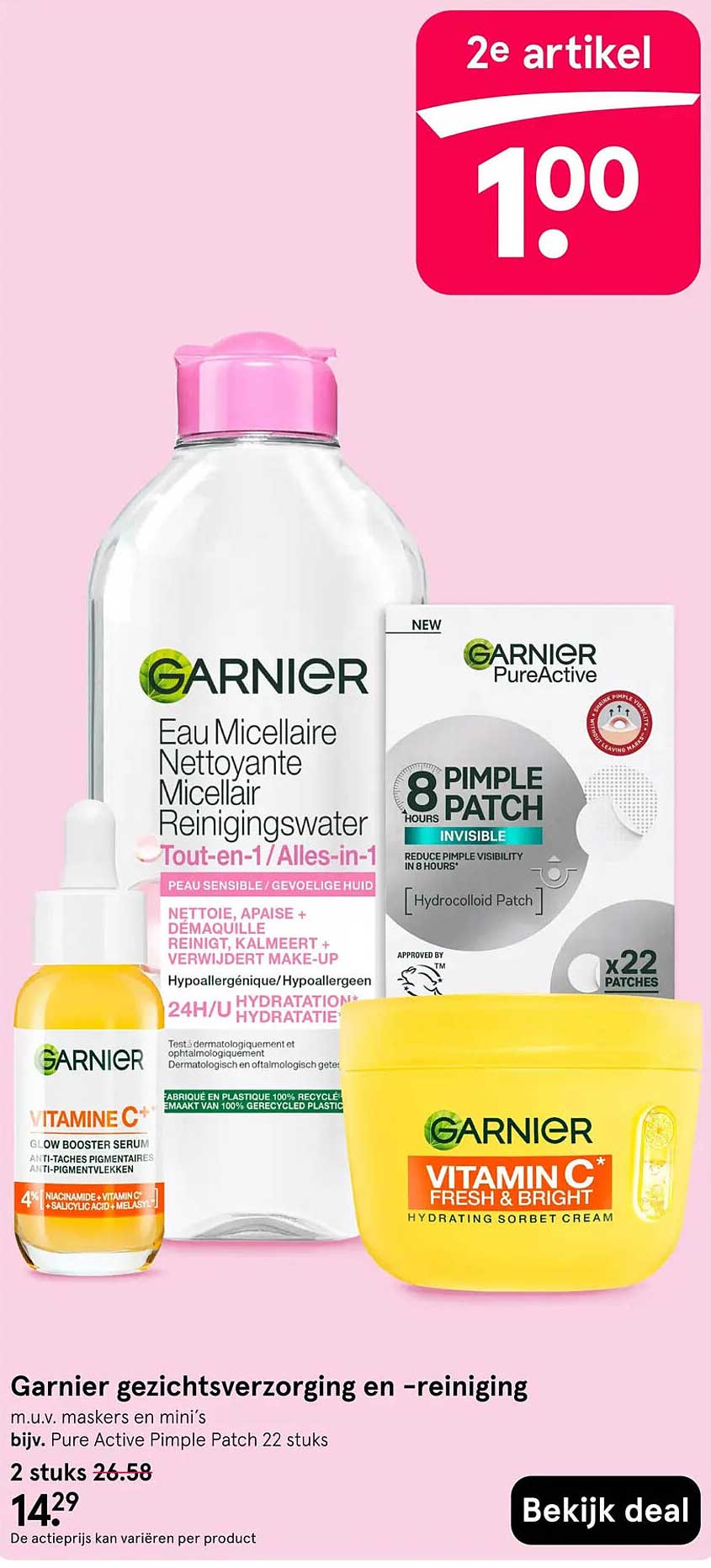 Garnier gezichtsverzorging en -reiniging 2e artikel 1.