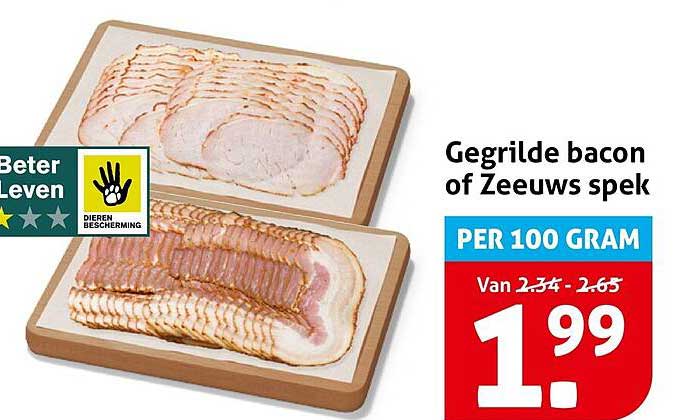 Gegrilde bacon of Zeeuws spek