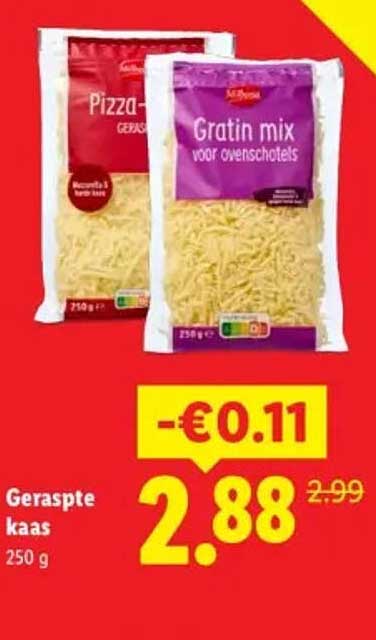 Geraspte kaas 250 g