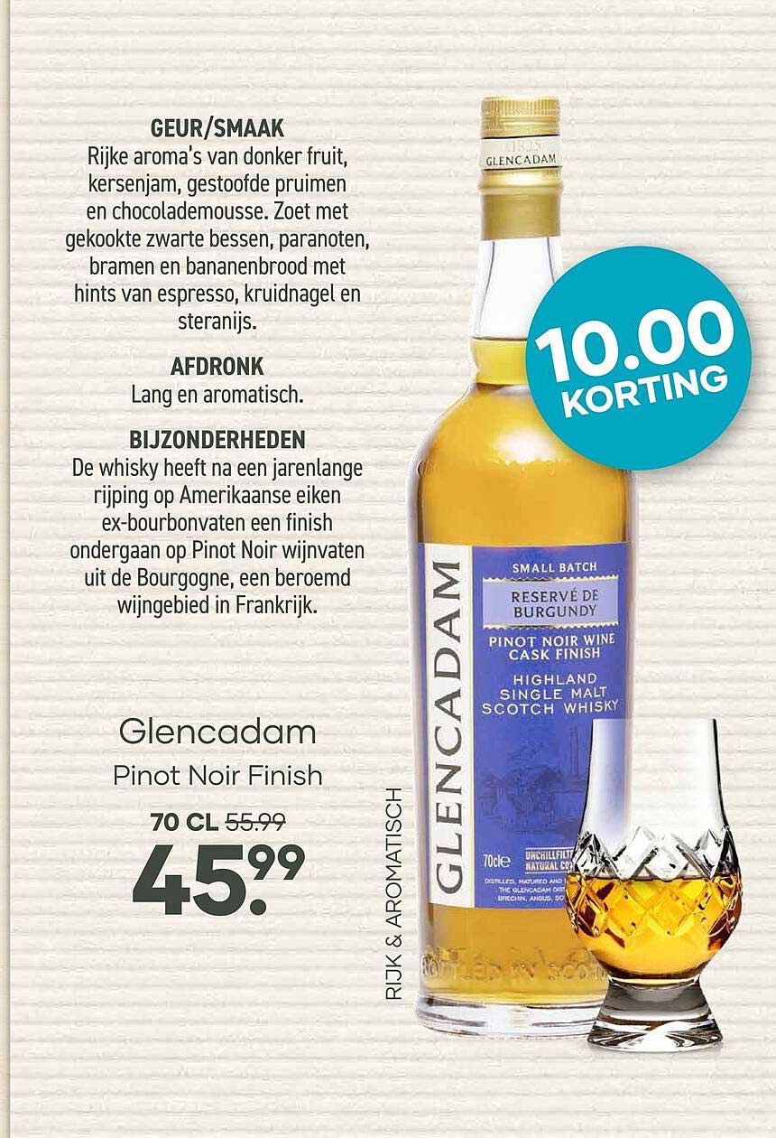 Glencadam Pinot Noir Finish