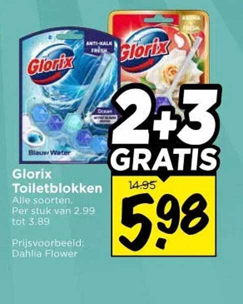 Glorix Toiletblokken 2+3 GRATIS