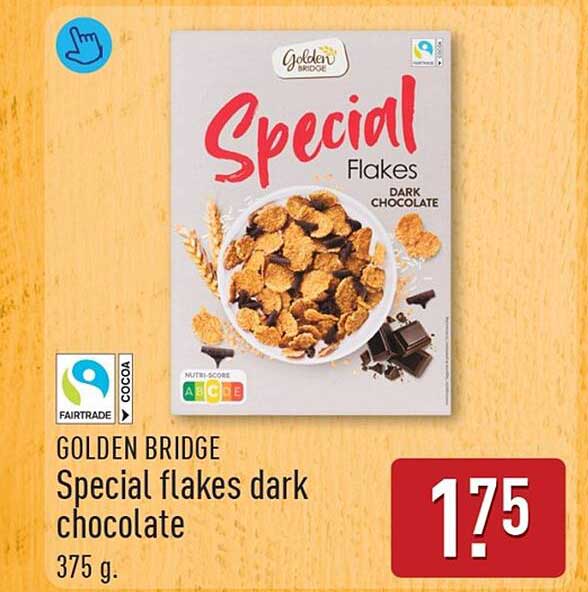 GOLDEN BRIDGE Special flakes dark chocolate 375 g.