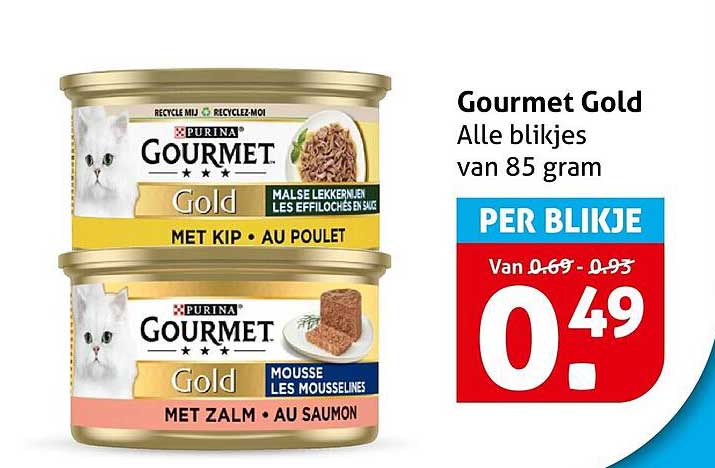 Gourmet Gold Alle blikjes van 85 gram PER BLIKJE