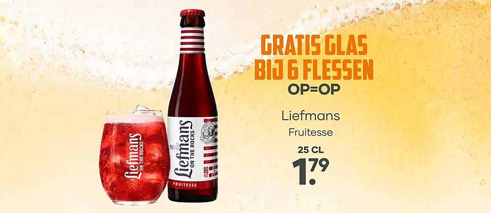 Gratis glas bij 6 flessen op=op