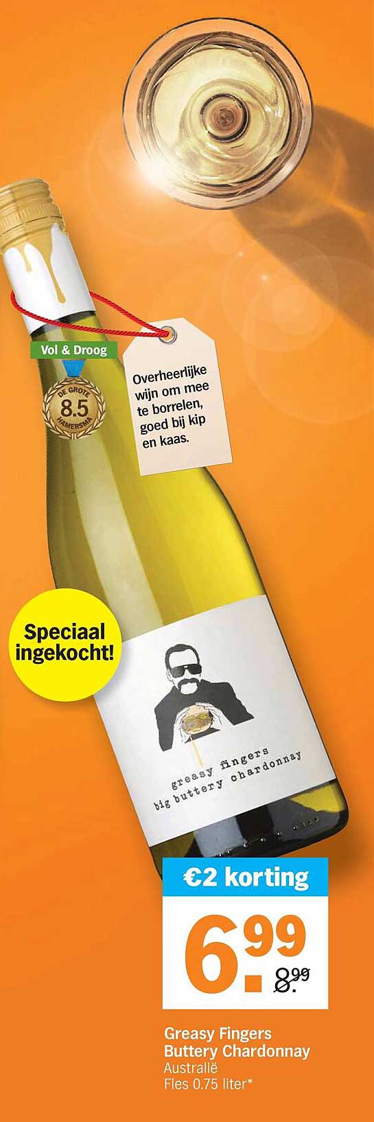 Greasy Fingers Buttery Chardonnay Australië Fles 0.75 liter* €2 korting