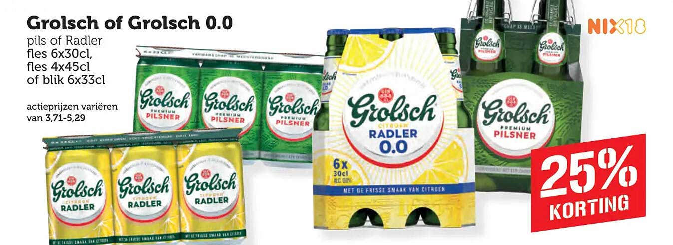 Grolsch of Grolsch 0.0 pils of Radler